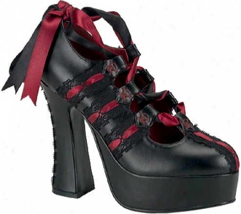 Demonia Demon 13 (women's) - Black/burgundy Pu