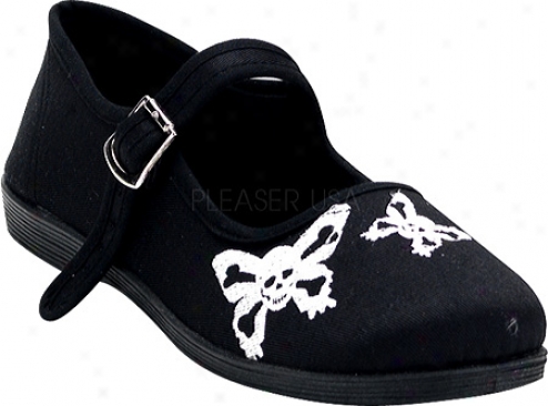 Demonia Sassie 17 (women's) - Black Canvas