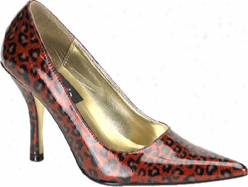 Demonia Sizzle 02 (women's) - Red Pearlized Cheetah Patent