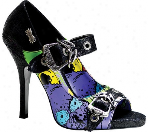 Demonia Zombie 09 (women's) - Black Turtle Pu