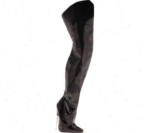 Devious Scream-3010 (women's) - Black Patent/zipper