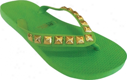 Dini's Los Angeles Pyramid Studs (women's) - Spring Green