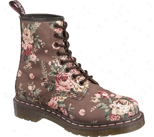 Dr. Martens 1460 W 8 Eye Boot Victorian Flowers (women's) - Taupe Victorian Flowers