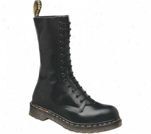 Dr. Martens 914011021 14-eyelet Steel Toe Boot - Black Fine Haircell