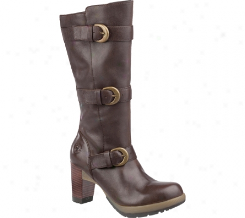 Dr. Martens Bel1issa 3 Strap Calf Boot (women's) - Dark Brown Polished Laredo