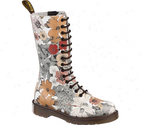 Dr. Martens Botanic Leatjer 14 Eye Zip Boot 1b99 (women's) - Sand Botanic Leather