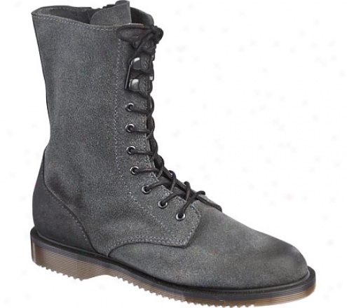 Dr. Martens Carli 10 Tie Boot (women's) - Charcoal Oiled Suede