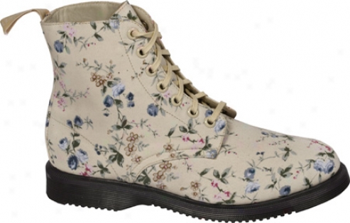 Dr. Martens Eav 7-eye Boot (women's) - Buff Wild Flowers Canvas