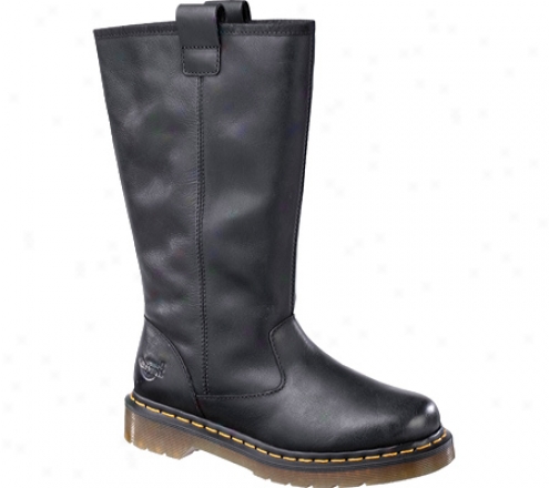 Dr. Martens Juney High Pull On Boot (women's) - Black Polished Laredo