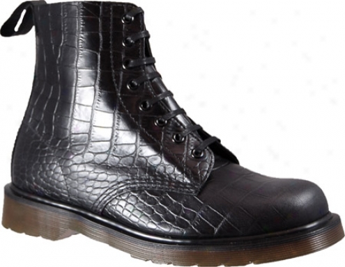 Dr. Martens Pascal 8 Eye Boot Croco - Black Croco