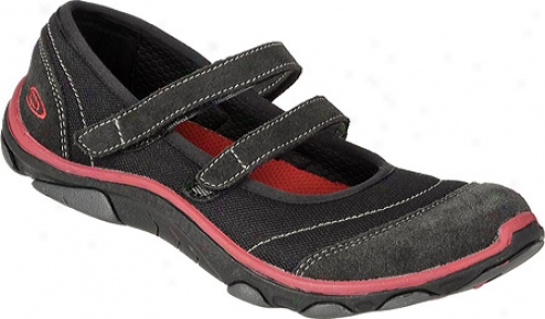 Dr. Scholl's Mulberry (women's) - Black/red Mesh/leather