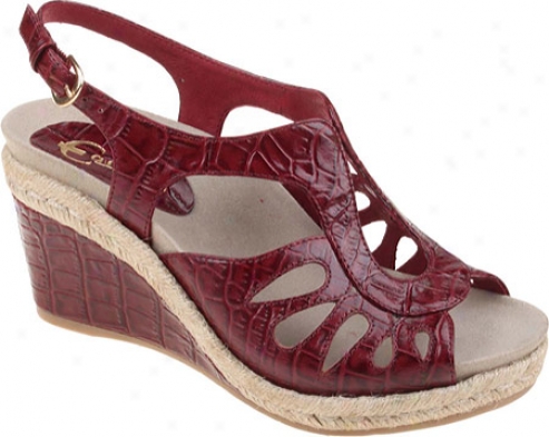 Earthies Bali (women's) - Rosso Croco Leather