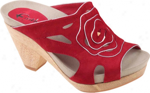 Earthies Tropez( women's) - Bright Red Kid Suede