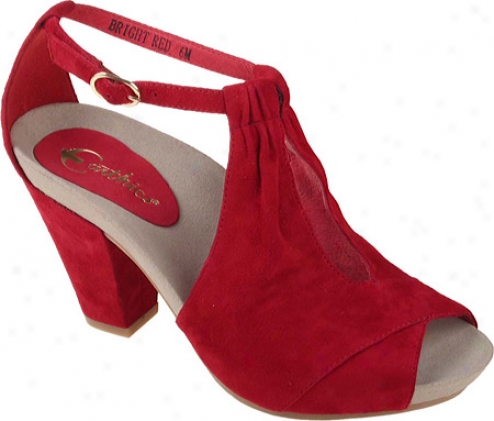 Earthies Veria (women's) - Bright Red Kit Suede