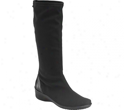 Ecco Corse Gtx Stretch Tall Boot (women's) - Black/black Stretch/luxe