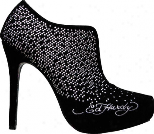 Ed Hardy Nue Heeel (women's) - Black Velvet