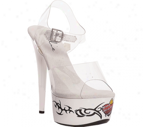 Ellie Brit-608 (women's) - Clear/white Plastic