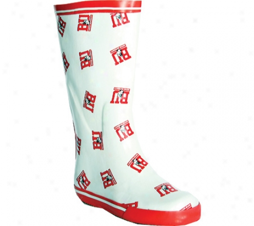 Fanshoes Boston University Rubber Boot (women's) - White