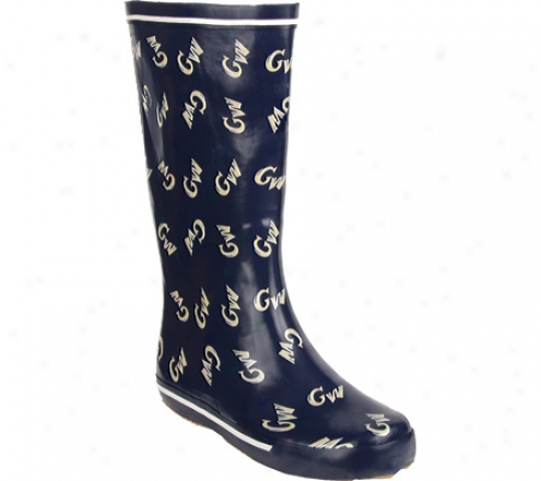 Fanshoes George Washington University Rubber Boot (women's) - Blue