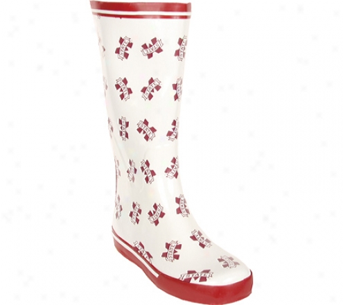 Fanshoes Mississippi Staye Seminary of learning Rubber Boot (women's) - White