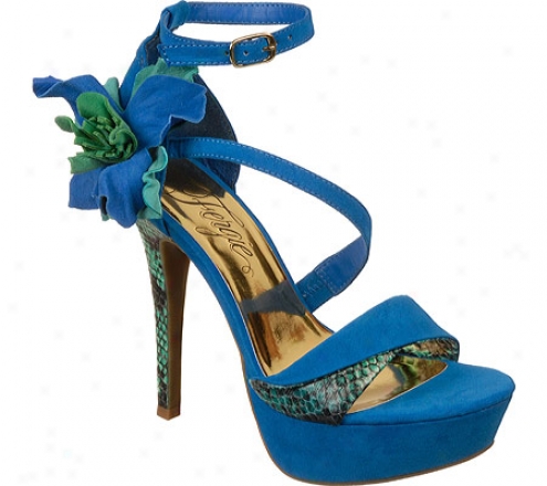 Fergie Footwear Corsage (women's) - Turquoise Snake Polyurethane/nicrofiber