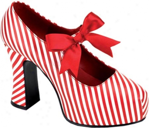 Funtasma Candy Cane (women's) - Red/white Stripe Pu