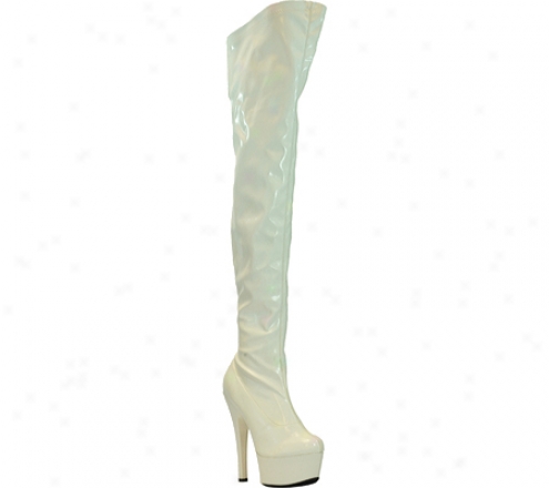 Highest Heel Legend (women's) - White Patent Stretch