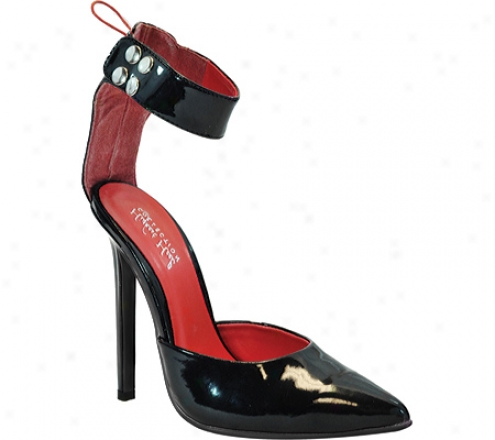 Highest Heel Temptress (women's) - Mourning Patent/red Patent Lace Up