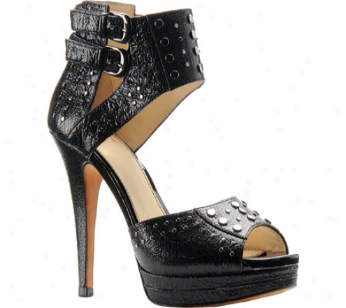 Isola Dacona (women's) - Black Cracked Print Leather