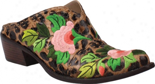 J. Renee Stampede (women's) - Cognac Leopard/embroidery