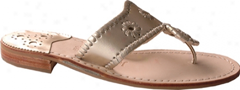 Jack Rogers Hamptons Classic Navajo Flat (women's) - Platinum