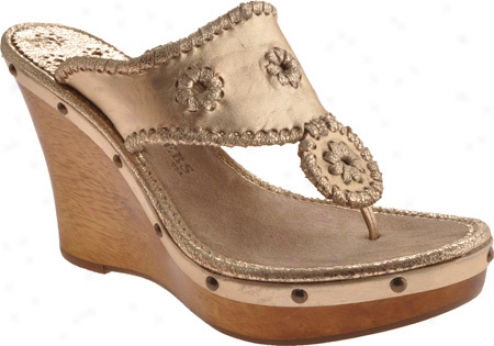 Jack Rogers Marbella (women's) - Platiunum Metallic Leather