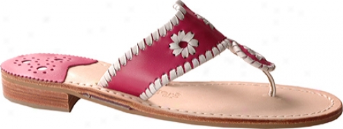 Jack Rogers Palm Beach Navajo Flat (women's) - Fuchsia/white