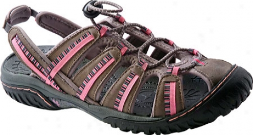 Jambu Coastline (women's) - Grey/pink Vintage Leather/neoprene