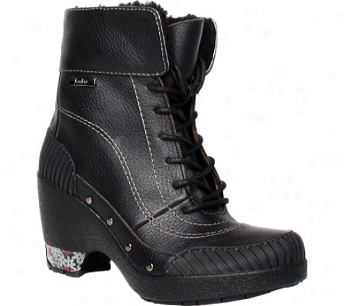 Jambu Netherlands (women's) - Black Tumbled Leather