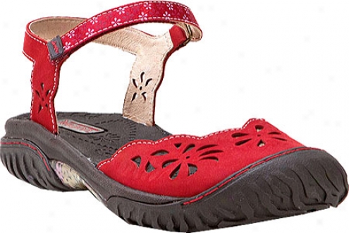 Jambu Ocean (women's) - Red Nubuck/satin