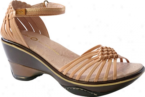 Jambu Paprika (women's) - Nude Gold Satin/vintage Leather