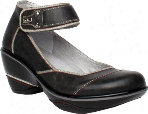 Jambu Quebec (women's) - Black Crackle Leather