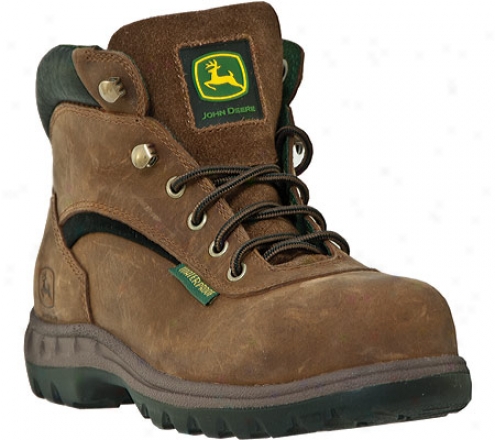 "john Deere Boots 5"" Hiker Waterproof 3524 (woomen's) - Brown Waterproof Full Grain Leather"