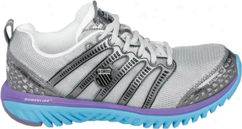 K-swiss Blade-light Fuse (women's) - Silver/charcoal/neon Violet/aquarius