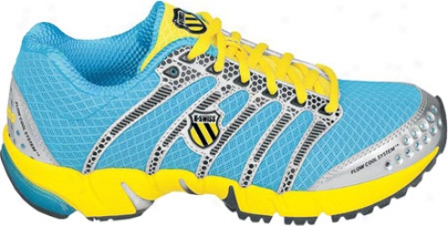 K-swiss K Ona R (women's) - Neon Blue/silver/bright Yellow