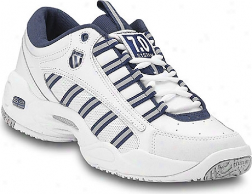 K-swiss Ultrascendor (women's) - White W/ Navy/silver Trim