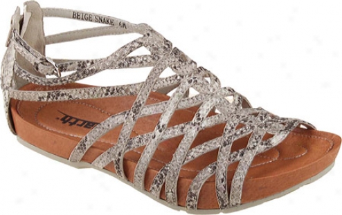 Kalso Earth Shoe Exquisite (women's) - Beige Snake Embossed Leather