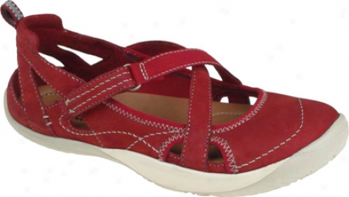 Kalso Earth Shoe Penchant (women's) - Jazzy Red Nubuck