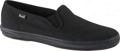 Keds Champion Slip Forward (women's) - Black Canvas