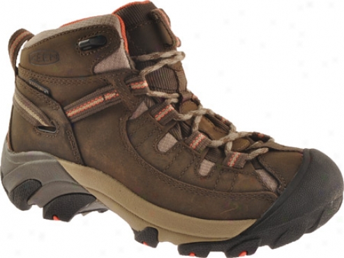 Keen Targhee Ii Mid (women's) - Chocolate Chip/living Coral