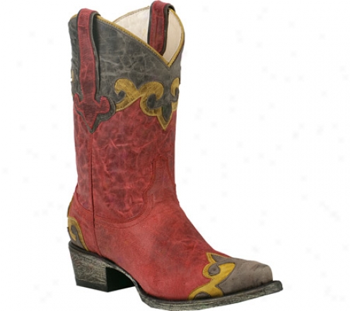 Lane Boots Dakota (women's) - Red/grey/yellow Leather