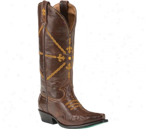 Lane Boots Fleur De Lis (women's) - Brown Leather