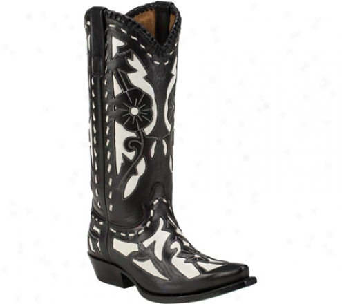 Lane Boots Poison (women's) - Black/wihte Leather