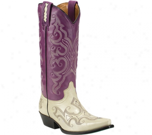 Lane Boots Royalty (women's) - Purple/bone Leather